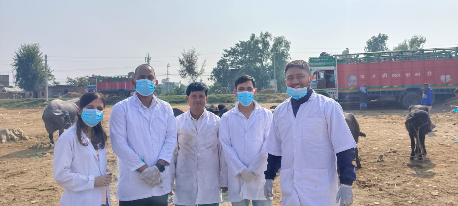 खोरेत रोग नियन्त्रणको लागि क्वारेन्टाईन कार्यक्रम अन्तर्गत नमुना संकलन कार्यक्रम ।